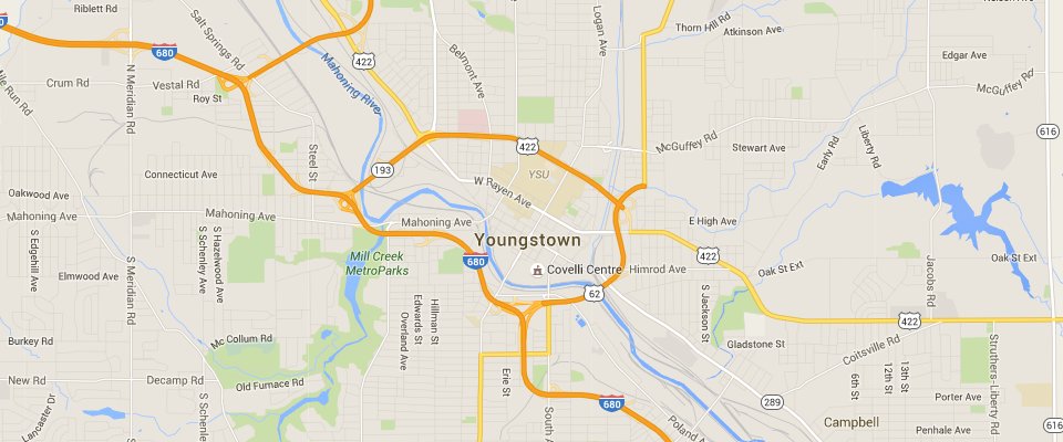 Youngstown Dumpsters Rental Service Area